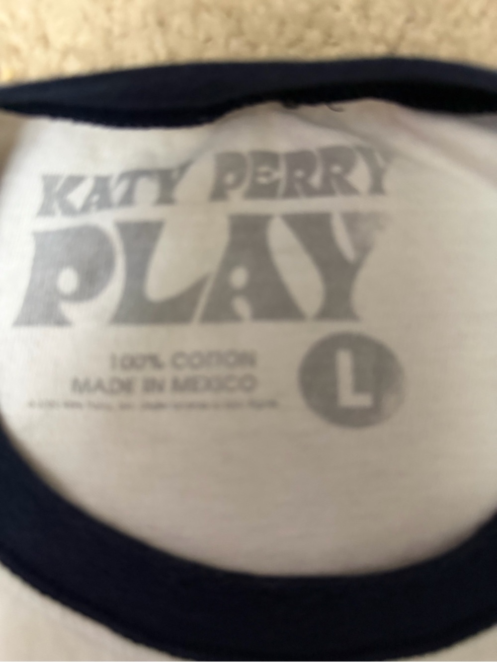 Official Katy Perry PLAY Las Vegas Residency Ringer T-Shirt Size L - Picture 2 of 4